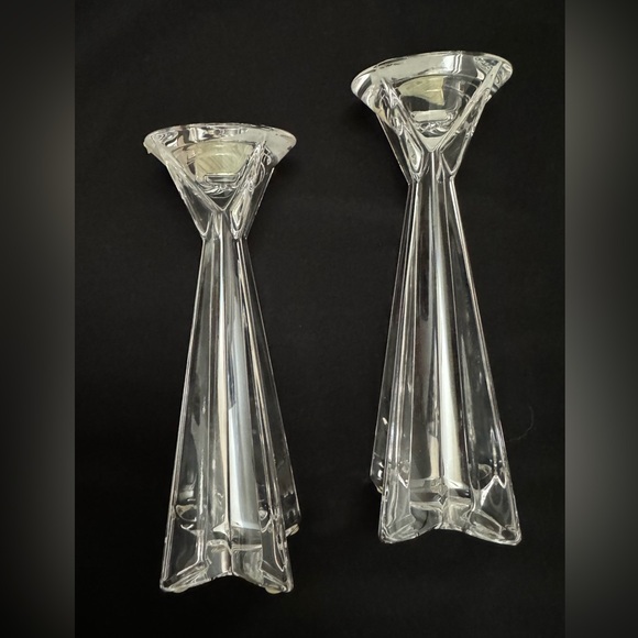 Never Used Mikasa Austria Crystal Candle Holders - Picture 1 of 8